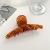 Presilha de cabelo preta simples padrão de linha caramelo presilha de cabelo de acetato senso de alta qualidade nicho fixação da nuca coque penteado acessório de cabelo