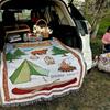 Manta Personalizada Estilo Americano para Acampar en Tienda, Manta para RV, Exterior, Picnic, Tejido de Hilo, Estilo Camping, Mantel, Tapete para Césped