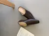 Medias Pantuflas de Estilo Europeo y Americano para Mujer con Punta Cuadrada Pequeña, Aumento de Altura Oculto, Moda para Usar al Aire Libre, Tacón Grueso, Mules sin Cierre
