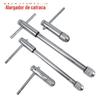 Chave de rosca manual para alargador de cone de arame em forma de T, mandril de rosca, catraca manual M3-M8 M5-M12