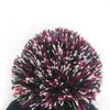 Mao Ge Fenghua Lana de Bola Grande Tejida Tendencia Linda Gorro de Lana con Bandera Americana Cálido Gorro de Otoño e Invierno