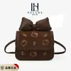 Bolsa de Mão Fofa para Menina com Estampa de Leopardo Coreana Estilo de Luxo Leve para o Dia a Dia Nova Bolsa Transversal de Nicho para Crianças