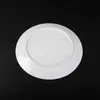 A5 Melamina Branco Renda Criativa Prato Redondo Prato para Massa Ocidental Prato de Salada Prato de Servir Apresentação de Bife de Hotel Restaurante