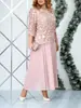 Saia Bordada Solúvel em Água Nova para Mulheres Plus Size Transfronteiriça Amazon Vestido de Chiffon com Renda AliExpress Europeu e Americano Comércio Exterior