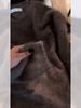 Suéter de punto redondo de mohair suave y ceroso color marrón Maillard para mujer, prenda exterior de otoño e invierno, top de punto grueso de leche Fufu