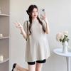 Camiseta de Maternidad Verano 2025 Nuevo Estilo Pequeña Holgada Floja Casual Elegante Reductora de Edad Top Camiseta de Maternidad Verano