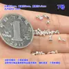Plata de Ley S925 Fragmentos de Plata Irregulares Cuentas Espaciadoras Pequeñas Envueltas Alrededor de Cristal Pulsera Trenzada Collar Accesorios Hechos a Mano DIY