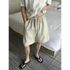 Shorts Casuais Largos Masculinos Estilo Americano Tendência Marca Nova Verão 2026, Roupa Masculina Plus Size, Shorts Finos de Linho Sintético para Homens