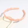 Estilo coreano quente nova cor pura headband moda simples plástico fina onda headband todos os acessórios de cabelo correspondentes para lavagem do rosto