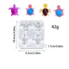 Molde de Silicone Série Tartaruga Peça Única DIY Resina Cristalina Mini Tartaruga Animal 3D Decoração Enfeites
