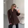 Estación Independiente de Amazon Comercio Exterior Transfronterizo 2026 Nuevo Blazer para Mujer de Cuello en V Ajustado de Corte Recto Color Sólido de Longitud Media