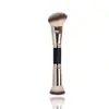 Pincel de base e blush duplo transfronteiriço, ferramenta de beleza de peça única com três cores e cerdas macias, pincel de contorno, pincel para pó solto, pincel de maquiagem