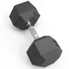 Mancuerna hexagonal recubierta de hierro fundido sólido 50 kg 60 kg mancuerna fija gimnasio en casa para hombres mancuerna comercial