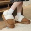 Fábrica de Zapatos Qidan Pantuflas de Algodón para Mujer en Otoño e Invierno Hogar Interior Forradas de Felpa Calientes Suela Gruesa Calzado Exterior Antideslizante Zapatos de Algodón de Bolsillo para Mujer