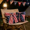 Funda de Almohada Transfronteriza para el Día de la Independencia con Estampado de Estrellas y Rayas, Cojín de Asiento, Decoración Interior Festiva, Cojín para Sofá