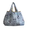 En Stock Bolso de Almacenamiento de Tela Oxford Encriptada Ecológico Portátil Plegable Bolsa de Compras para Supermercado Bolso Tote para Mujer Bolso de Mano para Regalo