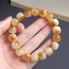 Pulsera de Raíz de Bodhi de Jade Blanco Natural, Suave y Flexible, Versión Estudiante, Cuentas de Bodhi en Gris Humo Degradado, Pulsera para Hombres y Mujeres