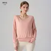 Top de cobertura cruzado europeo y americano con cuello en V y mangas de murciélago para yoga, ropa deportiva casual con cordón para fitness, camiseta holgada de manga corta