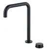 Grifo de lavabo de dos agujeros con agua fría y caliente, giratorio, para lavabo de baño, montado en encimera, de una sola palanca, cuerpo de cobre, grifo extraíble para lavabo bajo encimera