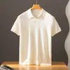 Camisa Polo Casual de Negocios Ligera y Transpirable para Hombre, Ropa de Verano de Punto de Alta Gama de Manga Corta para Hombre con Cuello de Gaviota