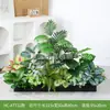 Combinação de Paisagismo com Plantas Verdes Simuladas Hc-At7, Flores Simuladas e Decorações de Flores Artificiais, Ornamentos Decorativos para Floreiras de Pátio Externo