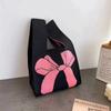 Bolso de mano para mujer, nuevo, con diseño de animales, estilo japonés y coreano, combinable con todo, tejido para exteriores.