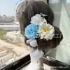 Estilo Japonês Flor de Seda Flor Artificial Grampo de Cabelo Grampo de Cabelo Hanfu Estilo Tang Acessório de Cabelo Grampo de Cabelo Estilo Antigo Kimono Yukata Acessório de Cabeça