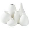 Vaso de Cerâmica Texturizado Branco Simples Pintado à Mão para Decoração Suave e Arranjo de Flores, Disponível para Vendedores de E-commerce, Lote Misto de Pedido Pequeno, Suprimento em Estoque