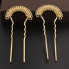 Acessórios para Joias Artesanais DIY, Grampo de Cabelo com Tassel de Cobre Soldado e Multi-Furos, Grampo de Cabelo Duplo Reto, Acessórios para Material de Cinema e Televisão Estilo Antigo
