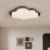 Luminária de Sala de Estar 2025 Novo Modelo Minimalista Moderno Luminária de Hall Espectro Completo Proteção Ocular Estilo Flor Creme Luminária de Teto para Quarto Principal