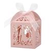 Nova Caixa de Doces a Laser Personalizada para Casamento Amazon Fita de Casamento Caixa de Doces Dourada Vazada Fábrica de Shenzhen