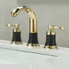 Grifo de lavabo de tres agujeros caliente y frío mueble de baño lavabo tipo dividido blanco juego de tres piezas de cuatro agujeros juego de cuatro piezas interruptor