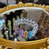 Pulseira de Cristal Branco Natural, Pedras Preciosas Coloridas, Pulseira de Cristal de Água-Marinha Mais Vendida no Atacado, Joias de Luxo Leve de Alta Qualidade