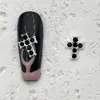 Joyería para Uñas Cruzadas Transfronteriza Estilo Punk Oscuro Retro Joyería de Uñas con Diamantes Venta al por Mayor