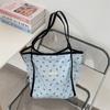 54104 Bolsa de Grande Capacidade Feminina Nova Primavera e Verão Bolsa de Ombro Casual e Estilosa Bolsa Tote de Trabalho com Laço