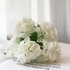 Simulación Primavera 5 Tenedores Hortensia Ramo Pequeño Flor Hortensia Boda Arreglo Floral Boda Flor de Seda Sala de Estar Decoración con Flores Venta al por Mayor de Flores