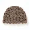 Gorro de Cachemira para Mujer 100% Cachemira Pura Moda Versátil Cálido Textura de Pequeña Flor de Ciruelo Gorro Tejido