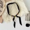 Nuevo pañuelo de seda estrecho de lunares con cuentas de estilo coreano, versátil para mujer, bufanda larga decorativa de verano para el cuello, accesorio de moda ajustable