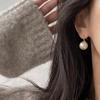 Brincos de Luxo Outono e Inverno Brincos de Laço com Pérolas Brincos Pendentes da Moda Coreana Elegantes Populares para Mulheres