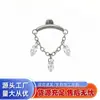 Pendientes y Tachuelas de Acero Inoxidable con Borla y Zirconia Marquise de Nuevo Estilo Europeo y Americano, Joyería Elegante para Piercing al por Mayor