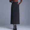Falda Recta de Moda para Viajes Diarios para Mujer Otoño/Invierno 2026 Nueva Falda Lápiz Adelgazante de Cintura Alta con Corte Drapado y Diseño Bodycon