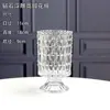 Jarrón de Vidrio Repujado Estilo Europeo Jarrón Alto Transparente Decorativo Decoración del Hogar Estilo Ins Jarrón para Flores Hidropónicas Venta al por Mayor