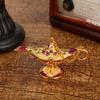 Lámpara mágica de Aladino de estilo clásico y de lujo, elegante decoración con patrón retro europeo, lámpara de los deseos, decoración de dormitorio, artesanías