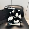 Bolsa de Peluche Otoño e Invierno para Mujer 2024 Nueva Simple Gran Capacidad Bolsa de Mano Mao Mao Bolso de Hombro Suave para Chicas Love