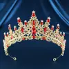 Venda Quente Transfronteiriça Coroa de Noiva Barroca Strass Princesa Coroa de Aniversário Acessórios para Vestido de Casamento Adorno de Cabeça para Noiva