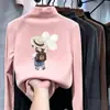 Ropa interior térmica con forro polar para niñas, nuevo estilo otoño/invierno 2026, prenda interior cálida para estudiantes, tallas mediana y grande, cuello semi-alto, top para niñas