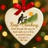 Decoración de Amistad con Forma de Corazón para Nuevo Producto Transfronterizo Colgante Acrílico Plano 2D Regalo de Navidad Colgante para Árbol de Navidad