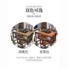 Nova mesa de chá de madeira maciça estilo chinês para varanda, um conjunto compacto de mesa e cadeiras de chá para apartamentos pequenos, um conjunto completo de mesa de chá para uso doméstico