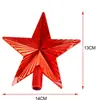 Novo Adorno de Topo de Árvore de Natal Estrela de Cinco Pontas Tridimensional Transfronteiriço Acessórios de Decoração Decoração de Natal Layout de Cena de Feriado
