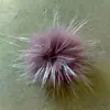Botón de pelo de visón real 3-4 cm botón de pelo de visón de colores base plana para horquilla Hanfu, bufanda, botón de bola de pelo, accesorio de pelo
